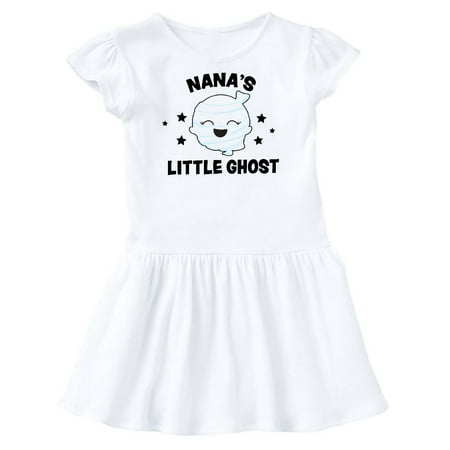 

Inktastic Cute Nana s Little Ghost with Stars Gift Toddler Girl Dress