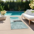 thumbnail image 6 of Addison Rugs Chantille Indoor/Outdoor Transitional Organic Teal Washable Runner Rug, 2'3" x 7'6", 6 of 6