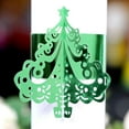 thumbnail image 3 of HAHDAXIA 50PCS 3D Christmas Tree Paper Napkin Rings Disposable Serviette Holder for Christmas New Year Party Serviette Table Decoration (Green), 3 of 5