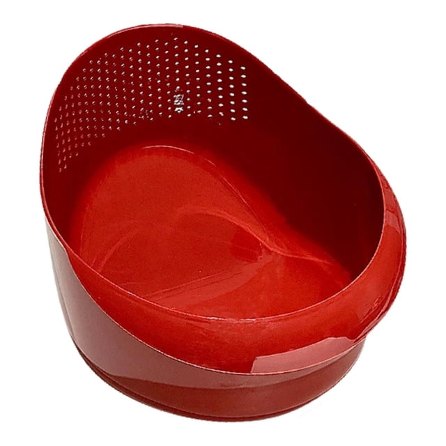 Cesta de drenaje, cesta para frutas, reutilizable, práctica, multiusos, colador de frutas, almacenamiento Rojo