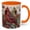 Orange, variant on 11oz Cardinal Bird Ceramic Coffee Mug,Redbird with Floral Garden Theme Cup, Tea Cup for Home, Idea Gift for Nature Lovers