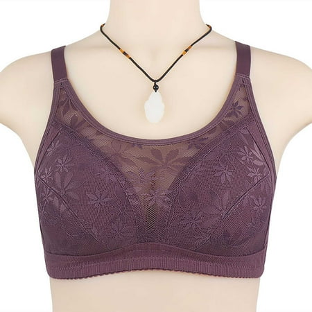 

Clearance Bras for Women Embroidered Glossy Comfortable Breathable Bra Underwear No Rims