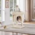 thumbnail image 4 of Yaheetech 23.5″ H Spacious Cat Tree with Large Top Perch, Condo & Scratching Posts, Beige, 4 of 10
