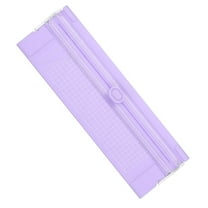 Paper Cutter Trimmer A4 Straight Small Portable Paper Slide Paper Slicer with Safe-Guard for Craft Cardstock Label Card Scrapbook Photo Purple