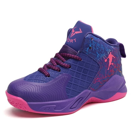 

Engtoy Kids High Top Sneakers Basketball Athletic Non-Slip Outdoor Running Shoes suitable for boy Little/Big Kids