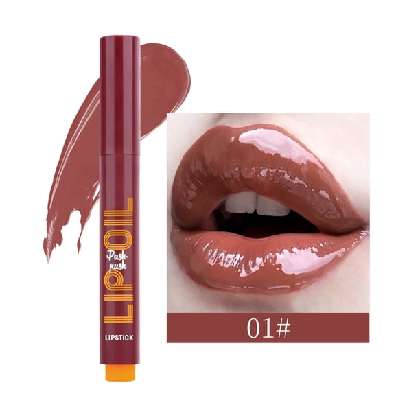 Lipstick Solid Water Gloss Lip Oil Hydrating Long Lasting Non Sticky Formula for Lips