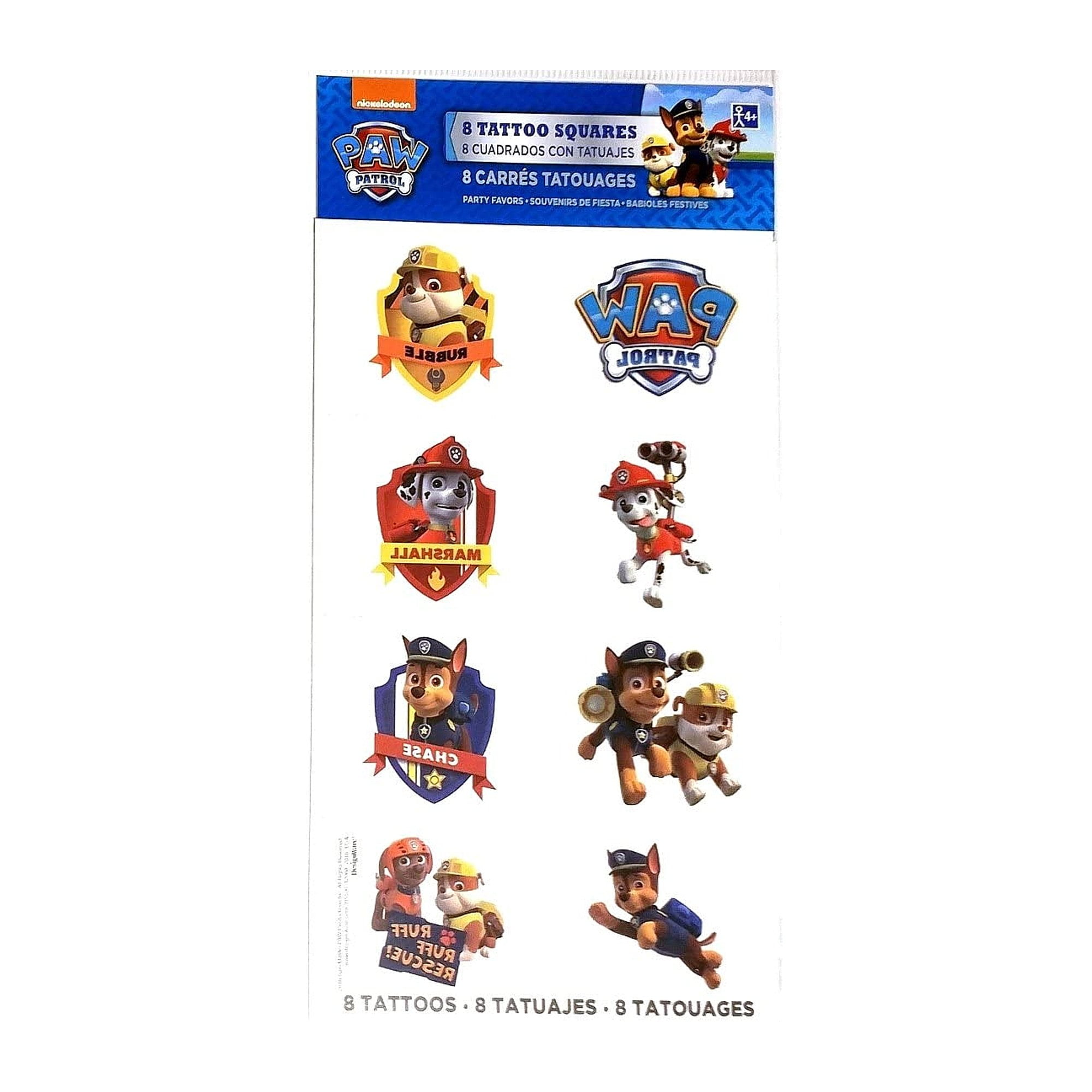Paw Patrol Temporary Tattoos - 8 Tattoos Per Pack - 1 Pack (395506