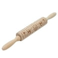 thumbnail image 4 of Pattern Rolling PinChristmas Rolling Pin Christmas Christmas Wooden Rolling Pin Kitchen Rollers Masterfully Created, 4 of 5