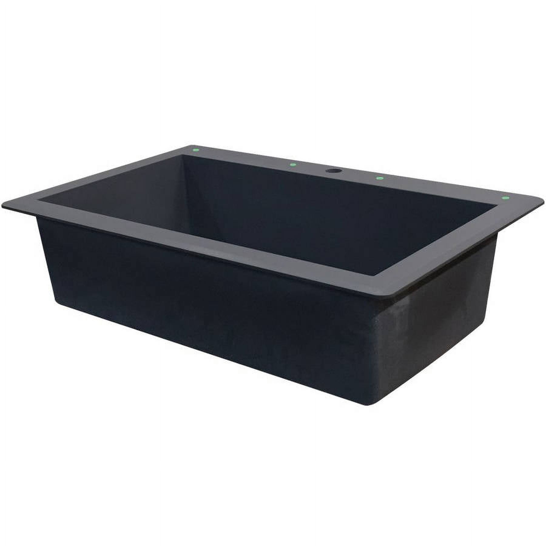 Transolid 33" x 22" Top Mount Radius Granite Kitchen Sink, Available in Various Colors