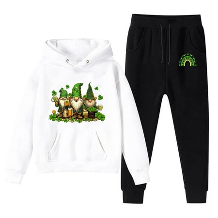 

Kids Hoodie Sweatshirt and Sweatpants Irish Festival Cartoon Prints Pullover Hoodie Set Tracksuit 2 Piece Outfits Bow Tie Outfit Baby Pants 36 Month Boy Clothes Toddler Sweatshirt and Pants Baby Vests
