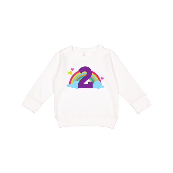 Inktastic 2nd Birthday Rainbow Cute Girls Toddler Sweatshirt