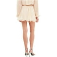 thumbnail image 3 of ENDLESS ROSE Women's High Waist Dot Pleated Mini Skirt-Cream / S, 3 of 4