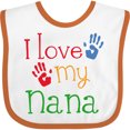 thumbnail image 3 of Inktastic I Love My Nana Boys or Girls Baby Bib, 3 of 4