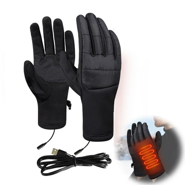 Sentmoon Gants Femmes Gants Imperméables pour Hommes Gants Chauffants pour Hommes Femmes Mitaines Écran Tactile Imperméables USB Gants d'Hiver Gants Chauffants pour Conduite Cyclisme Chasse Randonnée