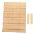 thumbnail image 5 of KAKOWELY 1Pack Beige Wood Earring Card Display Jewelry Organizer Stand Tiered Five-Layer for Vendors, 5 of 8