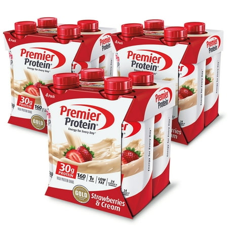 Premier Protein Shake, Strawberries & Cream, 30g Protein, 11 Fl Oz, 12 Ct