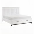 thumbnail image 3 of California King Size Wooden Platform Bed with Storage Drawers and White Finish for Bedroom, 3 of 8