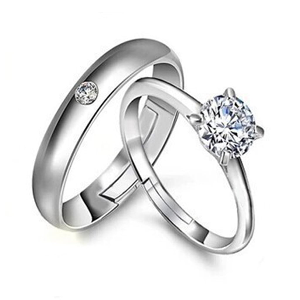 sassu fine Mens Womens Endless Love Silver Rings Adjustable Ring Cubic  Zirconia Wedding Ring Promise Ring Couples Ring price in UAE | Amazon UAE |  kanbkam