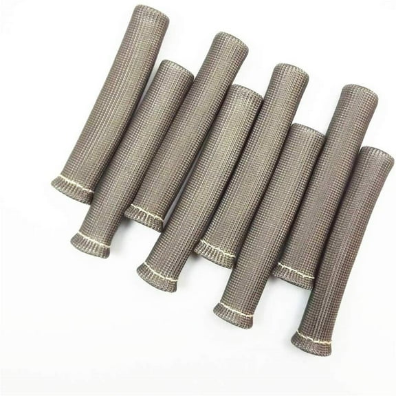 munirater 8X Gray 1200° Spark Plug Wire Boots Heat Shield Protector Sleeve for SBC BBC 350 454