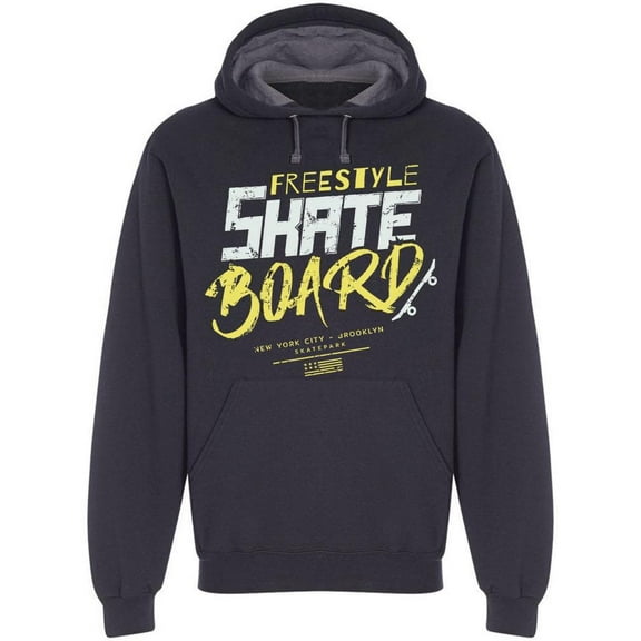 Freestyle Skateboard Nyc Brookly Hoodie Men - Men Hoodie, Black, 3XL