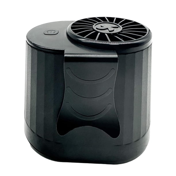 Ventilador de cintura ajustable portátil de 10000 RPM con carga USB, resistente y portátil. Negro