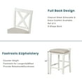 thumbnail image 4 of Rustic Farmhouse 5 Piece Dining Set Kitchen Table Set with 3-tier Shelf, Counter Height Table Set with Bar Table and Cushioned Chairs for 4 Persons Dining Room Table Set for Small Place, 4 of 9