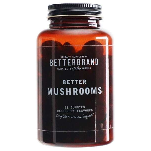 BetterBrand Better Mushrooms Raspberry 60 Gummies