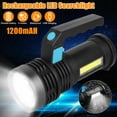 thumbnail image 1 of Spotlight Super Bright LED Handheld Flashlight Super Bright Waterproof 4 Lighting Modes Side Searchlight Rechargeable Spot Light, 1 of 9
