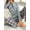 gray, variant on Fall/Winter Buttoned Bowknot Long-Sleeved Plaid Pants Home Set for Women