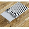 thumbnail image 3 of Sorfey Fitted Picnic Table Cover Checkered Rectangle Tablecloth, Black 96"x 30", 3 of 9