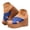 Blue, variant on Womens Platform Wedge Sandals Criss Cross Strap Dressy Summer Slides Orthopedic Non Slip Casual Walking Slippers for Beach Vacation Army Green Size 6