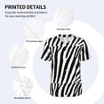 thumbnail image 5 of Fotbe Zebra Baseball Jersey Shirt for Men and Women, Casual Short Sleeves Button Down T-Shirt-4X-Large, 5 of 9