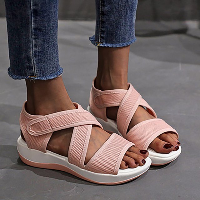 Primavera y verano nuevo estilo zapatos planos deportes playa sandalias mujeres Wmkox8yii shjk3081