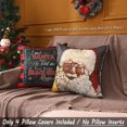 thumbnail image 6 of Black Santa Christmas Decorations African American Christmas Pillow Covers 18x18 Set of 4 for Living Room Couch and Sofa (Black Girl Angel), 6 of 6