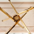 thumbnail image 3 of Noble House 5-Piece Mid-Century Dining Set,Glass Table Top Metal Legs,Gold+Glass,Orange:, 3 of 9
