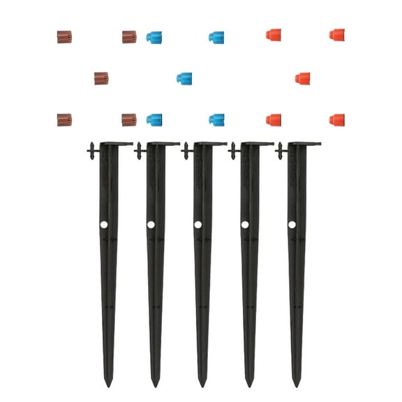 Orbit 5pk 12" Drip Irrigation System Sprinkler Stakes - Full, 1/2, 1/4, Nozzles