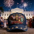 thumbnail image 2 of 250th Anniversary USA Hat, Flag & Eagle Printed Baseball Cap Patriotic Tribute To 1776-2026 Gift for History Enthusiasts & Patriots, Celebration Events, 2 of 6