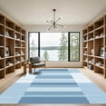 thumbnail image 2 of ODIKA 8'x10' Machine Washable Non-Slip Area Rug, Geometric Blue High Traffic Rug with Pad, Blue, 1056494, 2 of 8
