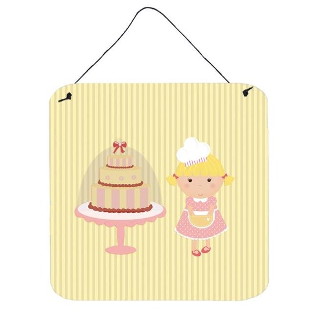 Cake Baker Blonde Yellow Wall or Door Hanging Prints