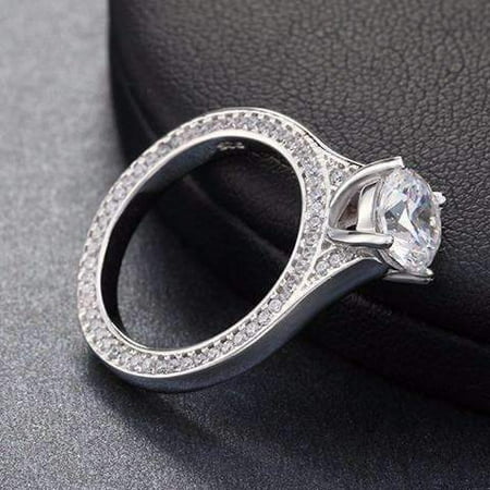 - ON SALE - French Cathedral Set 1.25ct CZ Solitaire Engagement Ring 8