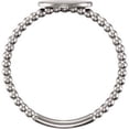 thumbnail image 2 of FB Jewels 14k White Gold Oval Engravable Beaded Ring Size 7, 2 of 2