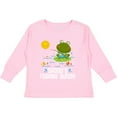 thumbnail image 3 of Inktastic Daddys Fishing Buddy Cute Frog Boys or Girls Long Sleeve Toddler T-Shirt, 3 of 5