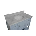 thumbnail image 5 of Beverly 42" Bathroom Vanity with Powder Blue Cabinet and Carrara Marble Top, 5 of 6