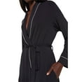 thumbnail image 3 of Eberjey Gisele - The Tuxedo Robe (Womens, Black/Sorbet Pink, SM), 3 of 3