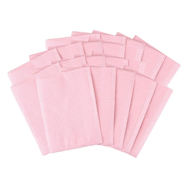 Toalla de tela desechable absorbente rosa, almohadilla de limpieza, mantel de papel impermeable 20 piezas