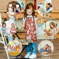 thumbnail image 6 of Red Christmas Pattern Kids Aprons for Girls and Boys,Adjustable Neck Strap Toddler Aprons for Kids Cooking Baking, 6 of 7