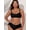 Black, variant on Plus Size Twist Front Tied Bikini Set