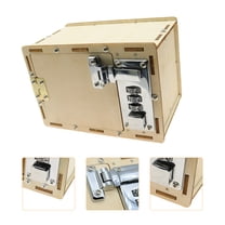 KALLORY 1 Set Wood Password Case Toy For Diy Activity With Light Brown Wood Material