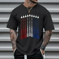 thumbnail image 4 of Caqnni American Flag T-Shirt for Men 4th of July Graphic 1776 Gym Workout Patriotic T-Shirt(Black,L), 4 of 4
