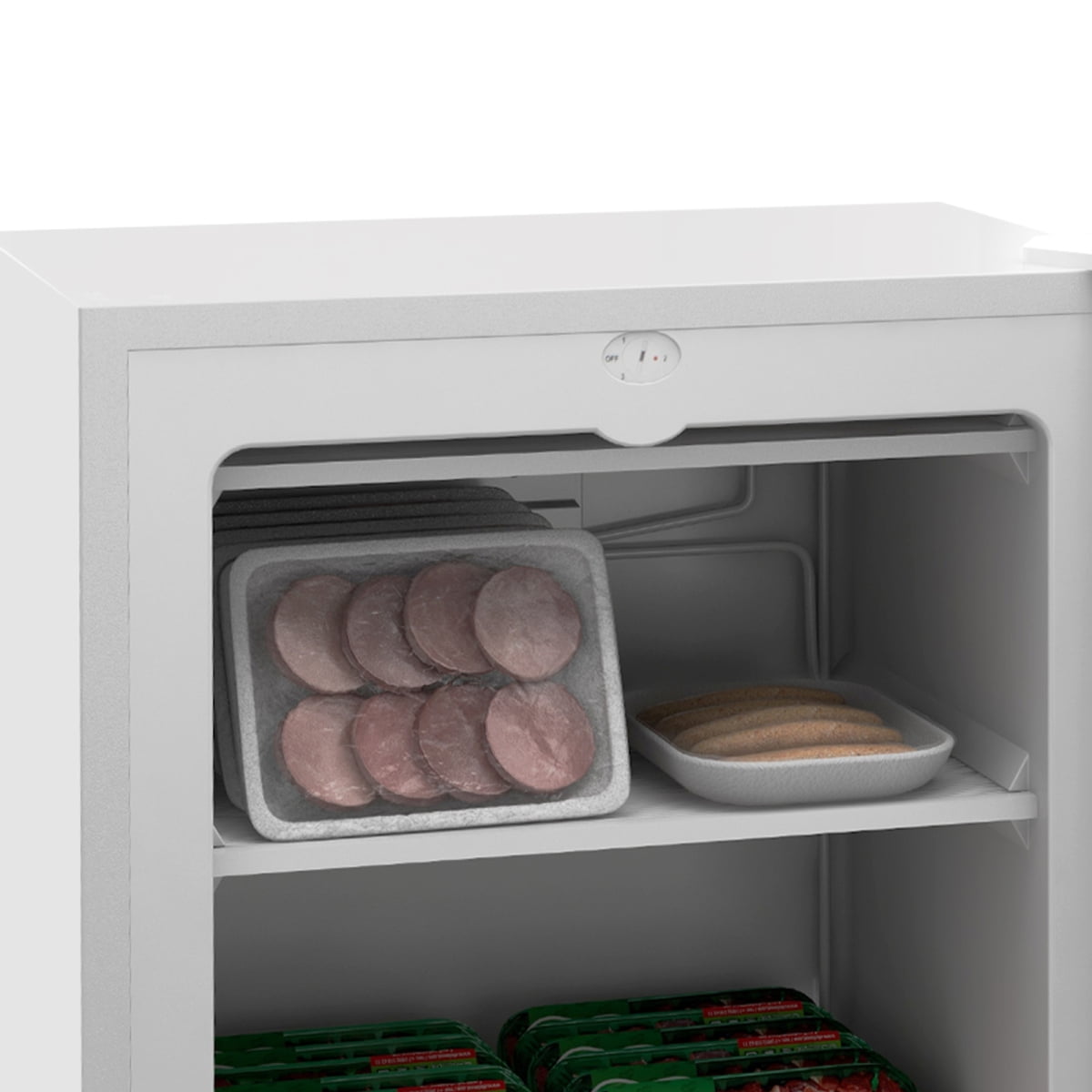 3.0 Cubic Feet Compact Upright Freezer Reversible Single Door Adjustable Thermostat Small Freezer for Home Dorm Apartment Office White